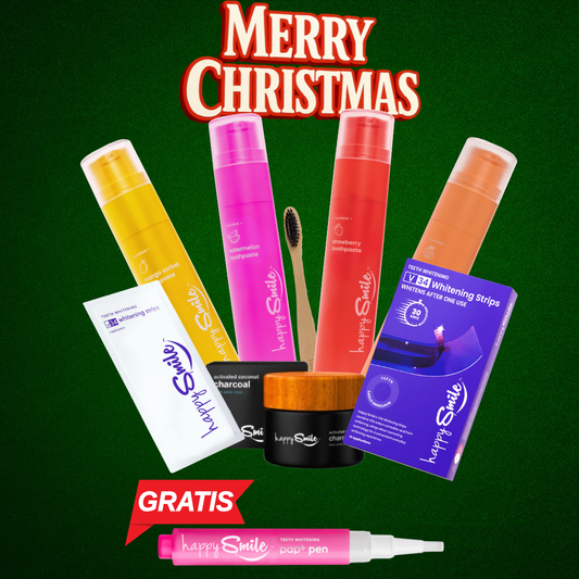 🎁Christmas Пакет - V34 Ленти + Активен Јаглен + 4 Пасти за Заби + 1 Гратис PAP+ Пенкало за избелување на заби.